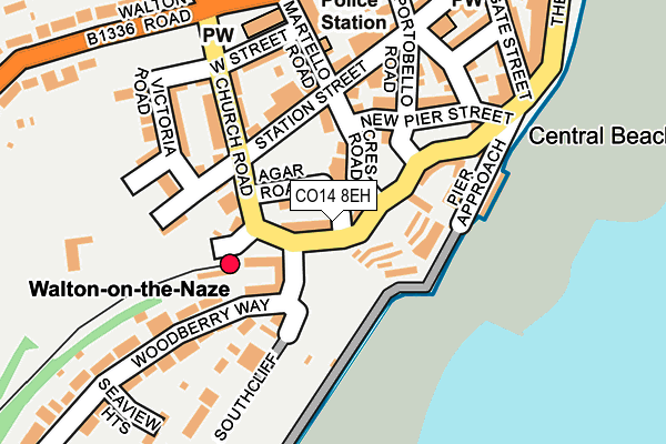 CO14 8EH map - OS OpenMap – Local (Ordnance Survey)