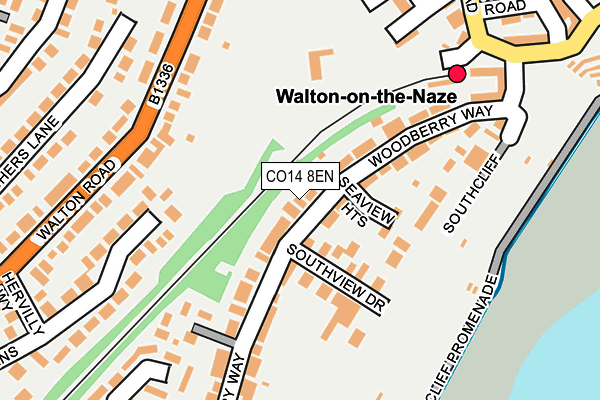 CO14 8EN map - OS OpenMap – Local (Ordnance Survey)