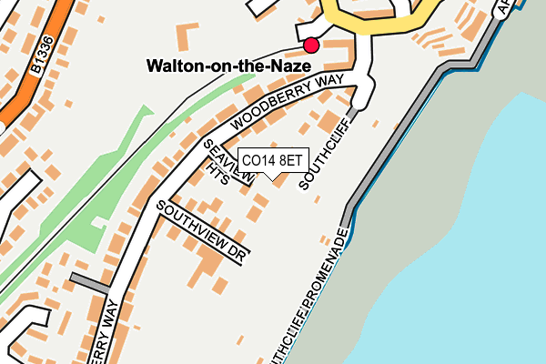 CO14 8ET map - OS OpenMap – Local (Ordnance Survey)