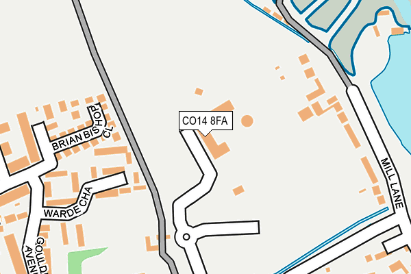 CO14 8FA map - OS OpenMap – Local (Ordnance Survey)