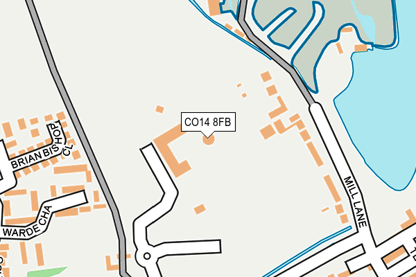 CO14 8FB map - OS OpenMap – Local (Ordnance Survey)
