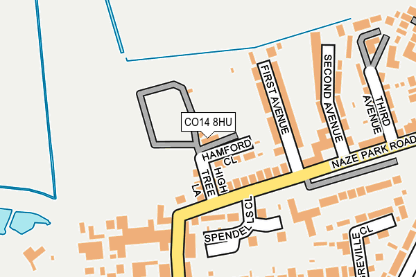 CO14 8HU map - OS OpenMap – Local (Ordnance Survey)
