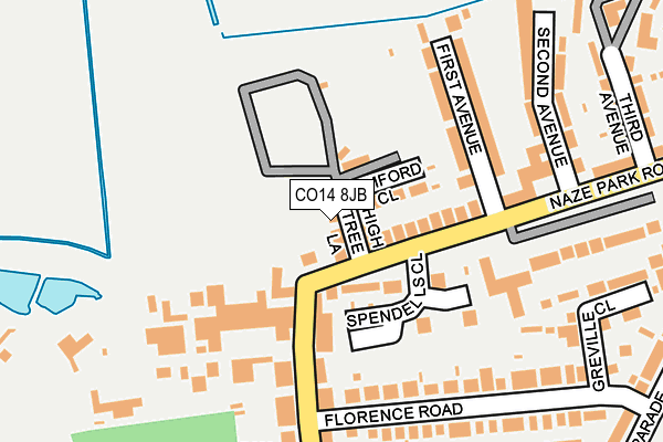 CO14 8JB map - OS OpenMap – Local (Ordnance Survey)