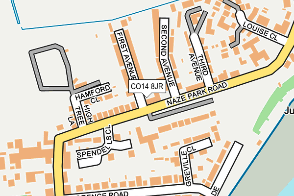 CO14 8JR map - OS OpenMap – Local (Ordnance Survey)
