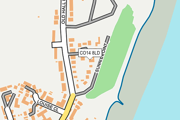 CO14 8LD map - OS OpenMap – Local (Ordnance Survey)