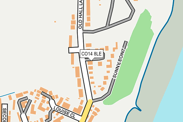 CO14 8LE map - OS OpenMap – Local (Ordnance Survey)