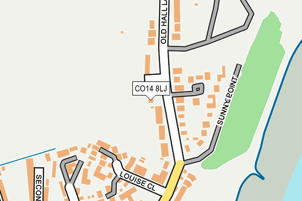 CO14 8LJ map - OS OpenMap – Local (Ordnance Survey)