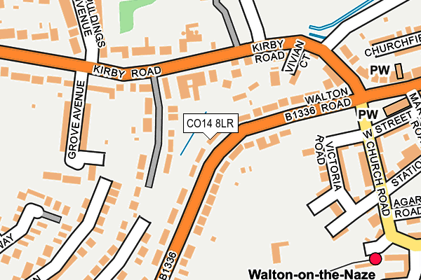 CO14 8LR map - OS OpenMap – Local (Ordnance Survey)