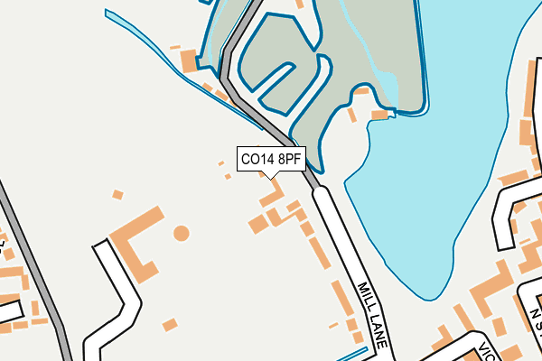 CO14 8PF map - OS OpenMap – Local (Ordnance Survey)