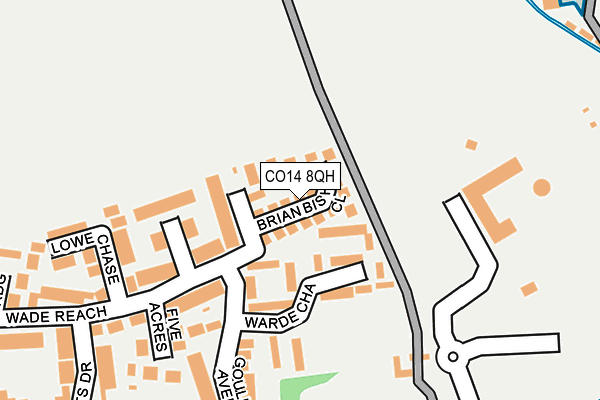 CO14 8QH map - OS OpenMap – Local (Ordnance Survey)