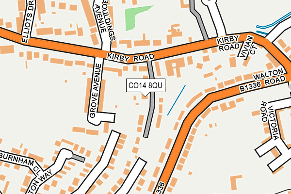 CO14 8QU map - OS OpenMap – Local (Ordnance Survey)