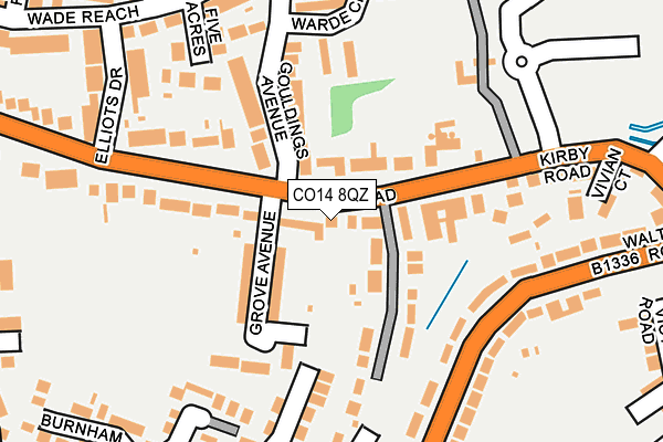 CO14 8QZ map - OS OpenMap – Local (Ordnance Survey)