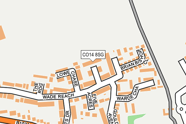 CO14 8SG map - OS OpenMap – Local (Ordnance Survey)
