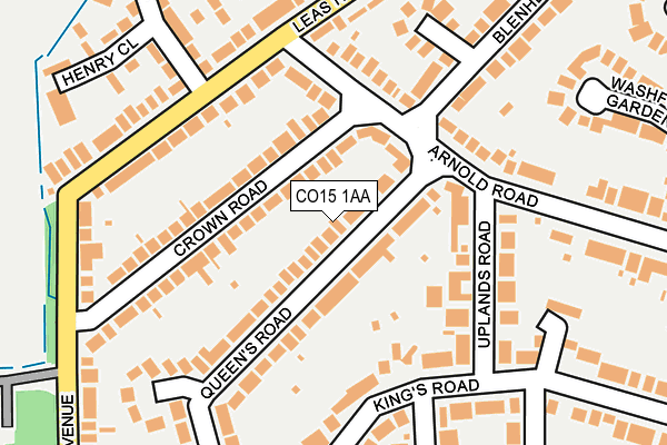 CO15 1AA map - OS OpenMap – Local (Ordnance Survey)