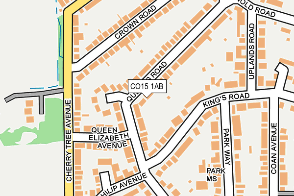 CO15 1AB map - OS OpenMap – Local (Ordnance Survey)