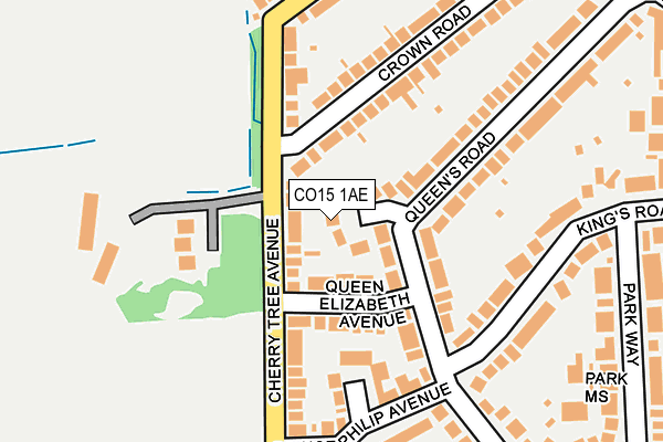 CO15 1AE map - OS OpenMap – Local (Ordnance Survey)