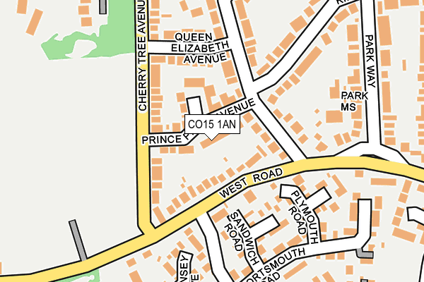 CO15 1AN map - OS OpenMap – Local (Ordnance Survey)