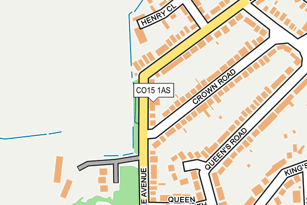 CO15 1AS map - OS OpenMap – Local (Ordnance Survey)