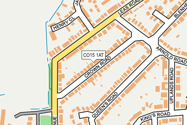 CO15 1AT map - OS OpenMap – Local (Ordnance Survey)
