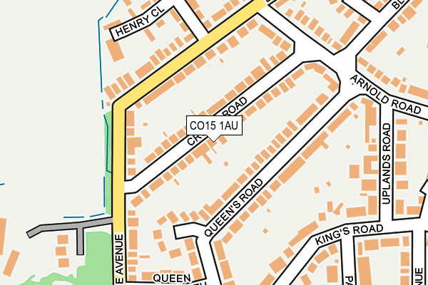 CO15 1AU map - OS OpenMap – Local (Ordnance Survey)