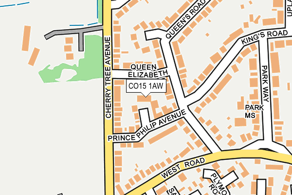 CO15 1AW map - OS OpenMap – Local (Ordnance Survey)