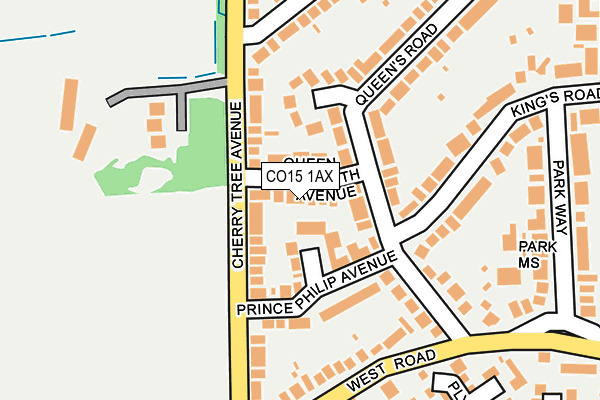 CO15 1AX map - OS OpenMap – Local (Ordnance Survey)