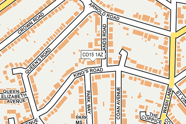 CO15 1AZ map - OS OpenMap – Local (Ordnance Survey)