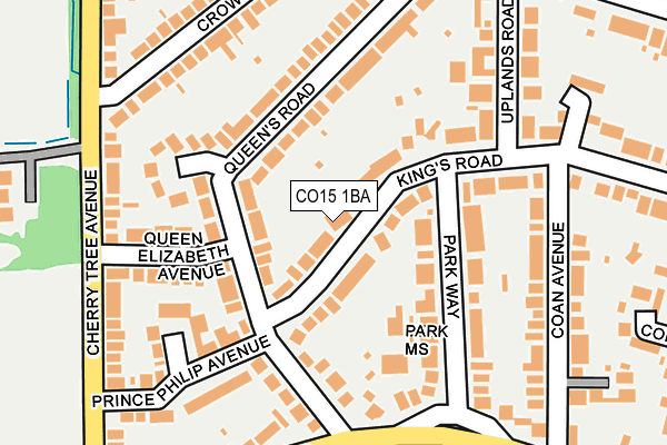 CO15 1BA map - OS OpenMap – Local (Ordnance Survey)