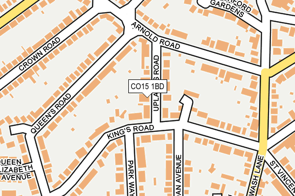 CO15 1BD map - OS OpenMap – Local (Ordnance Survey)