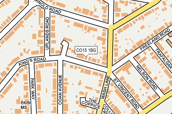 CO15 1BG map - OS OpenMap – Local (Ordnance Survey)