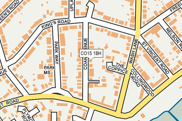 CO15 1BH map - OS OpenMap – Local (Ordnance Survey)