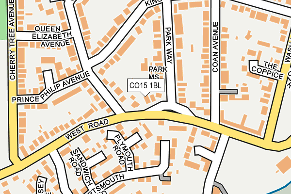 CO15 1BL map - OS OpenMap – Local (Ordnance Survey)