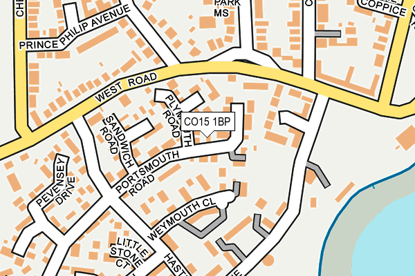 CO15 1BP map - OS OpenMap – Local (Ordnance Survey)