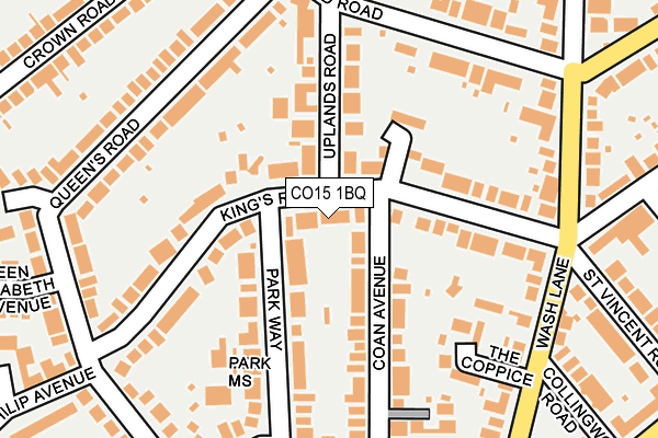 CO15 1BQ map - OS OpenMap – Local (Ordnance Survey)