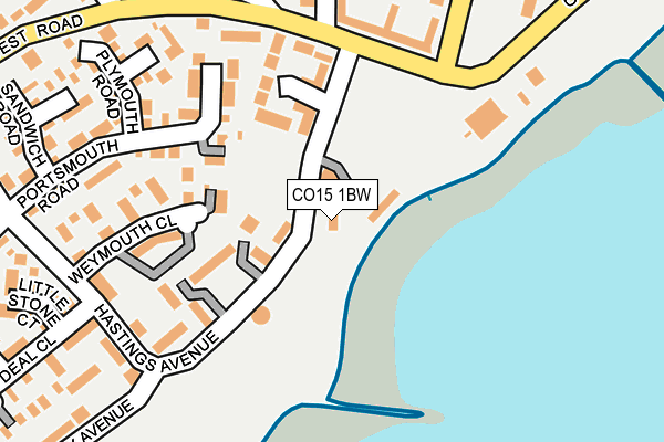 CO15 1BW map - OS OpenMap – Local (Ordnance Survey)