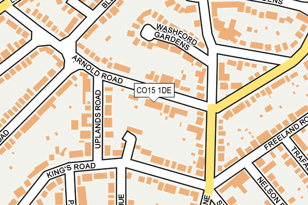 CO15 1DE map - OS OpenMap – Local (Ordnance Survey)