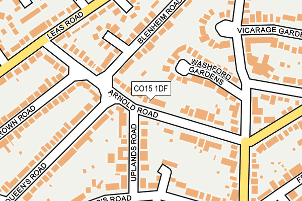 CO15 1DF map - OS OpenMap – Local (Ordnance Survey)