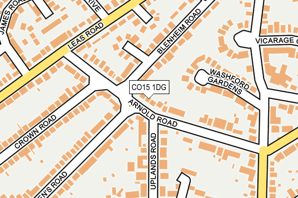 CO15 1DG map - OS OpenMap – Local (Ordnance Survey)