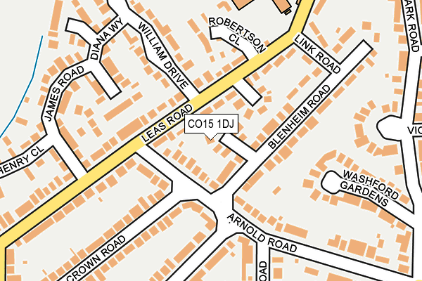 CO15 1DJ map - OS OpenMap – Local (Ordnance Survey)