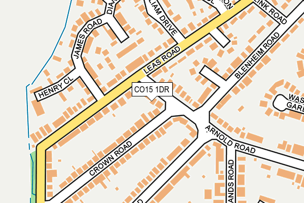 CO15 1DR map - OS OpenMap – Local (Ordnance Survey)