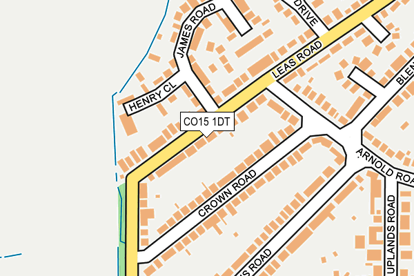 CO15 1DT map - OS OpenMap – Local (Ordnance Survey)