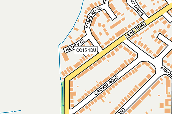 CO15 1DU map - OS OpenMap – Local (Ordnance Survey)