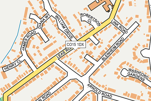 CO15 1DX map - OS OpenMap – Local (Ordnance Survey)