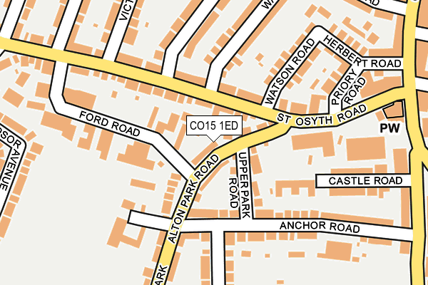 CO15 1ED map - OS OpenMap – Local (Ordnance Survey)