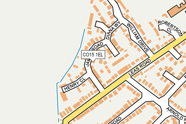 CO15 1EL map - OS OpenMap – Local (Ordnance Survey)