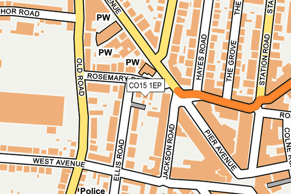 CO15 1EP map - OS OpenMap – Local (Ordnance Survey)