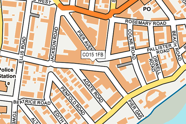 CO15 1FB map - OS OpenMap – Local (Ordnance Survey)