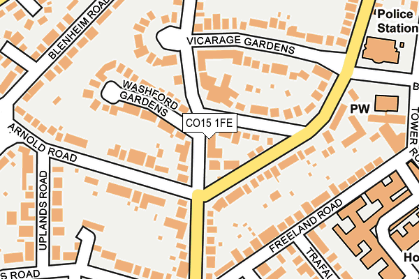 CO15 1FE map - OS OpenMap – Local (Ordnance Survey)