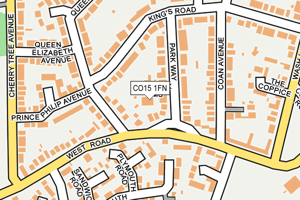 CO15 1FN map - OS OpenMap – Local (Ordnance Survey)