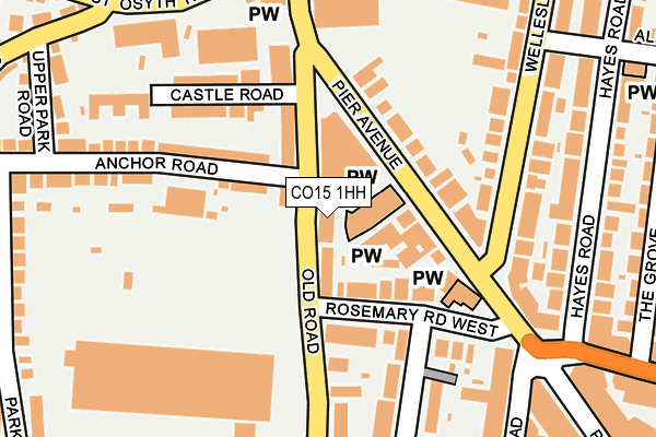 CO15 1HH map - OS OpenMap – Local (Ordnance Survey)